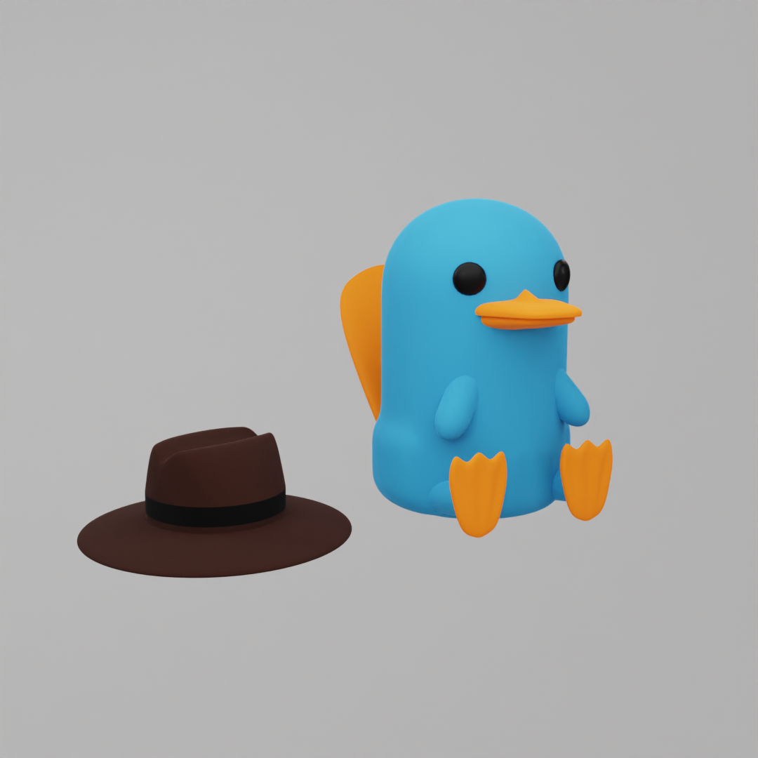 perry platypus 3d animal 3D print model - Mito3D