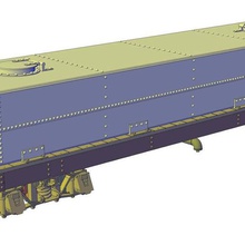 pershing 60 gauge tanker tank wagon 60° track 3d print model - Mito3D