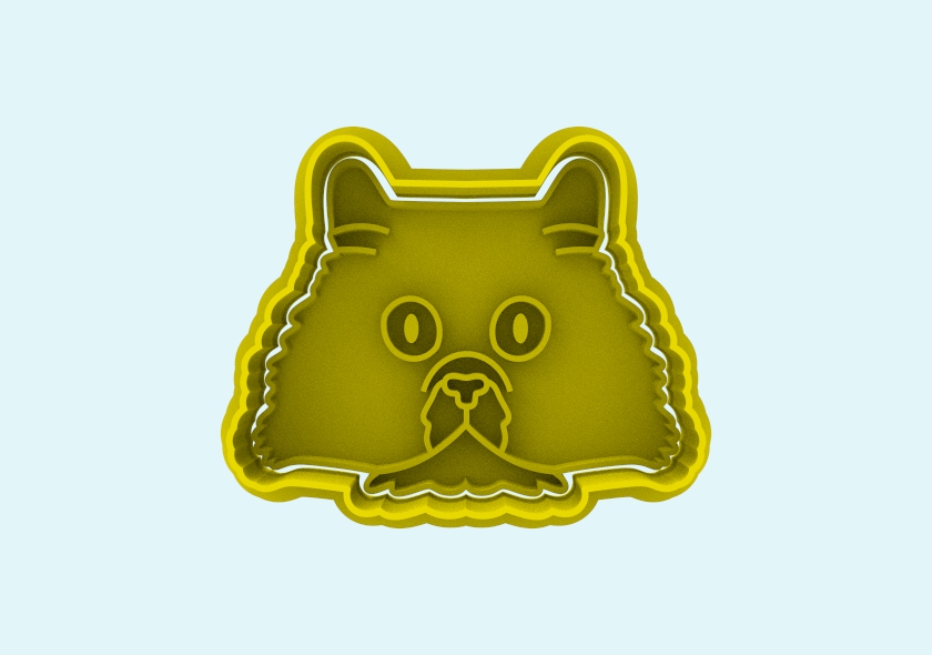 persian cat cutter stamp Home cats abyssinian british shortair cutters cookie cutting top stl pets 3D print model - Mito3D