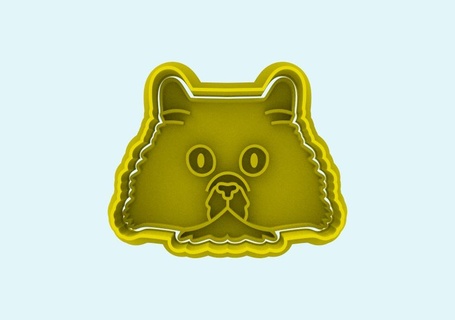 persian cat cutter stamp Home cats abyssinian british shortair cutters cookie cutting top stl pets 3d print model - Mito3D