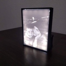 personal embossed picture frame 1 lamp 3d photo desklamp gift present family valentine 3d print model - Mito3D