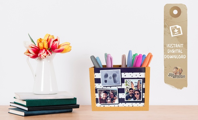 personalizable bolígrafo soporte hogar casa escritorio oficina 3d print model - Mito3D