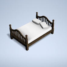personalizado cama 2 arquitectura madera decoración Arte mesa mesas escala modelo amortiguar colchón habitación 3d print model - Mito3D