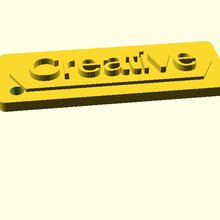 personalised keychain 3d print model - Mito3D