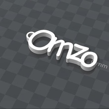 personalizable keychain omzo art door keys 3d print model - Mito3D