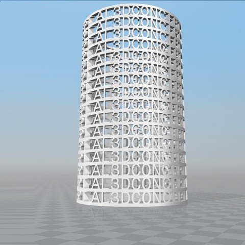 personalizable lápiz tarjeta de al3dconcept art bote la torre letras del pi los lápices fieltros las plumas oficina 3D print model - Mito3D
