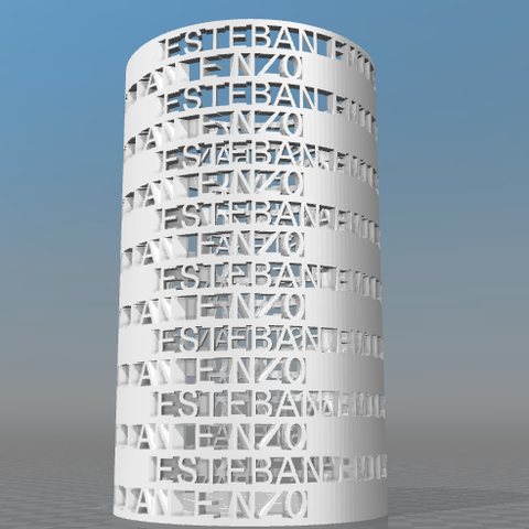 personalizable pencil holder sofia esteban lilian enzo art pot tower letters pi pencils felts pens office 3D print model - Mito3D