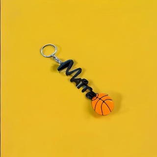 personalized basketball keychain 3d print model - Mito3D
