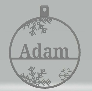 personalized bauble adam Home #noel #boule #christmas 3d print model - Mito3D