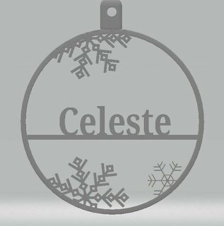 personalisiert Flitter Celeste Zuhause Haus noel brennen Weihnachten 3d print model - Mito3D