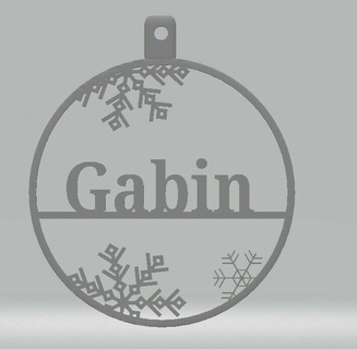 personalized bauble gabin Home #noel #boule #christmas 3d print model - Mito3D