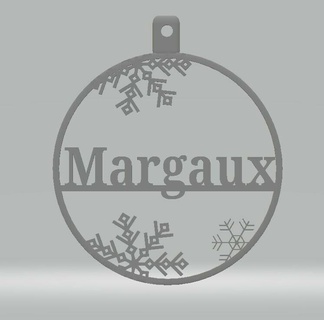kişiselleştirilmiş önemsiz Margaux ev Noel yakmak 3d print model - Mito3D