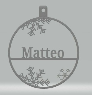 kişiselleştirilmiş önemsiz matteo ev Noel yakmak 3d print model - Mito3D