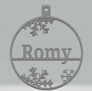 personalized bauble romy Home #noel #boule #christmas 3d print model - Mito3D