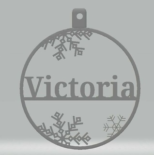 personalized bauble victoria Home #noel #boule #christmas 3d print model - Mito3D