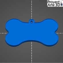 personalisiert Knochen Haustier Etikett 3d print model - Mito3D