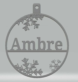 personalized christmas bauble amber Home #noel #boule #christmas 3d print model - Mito3D