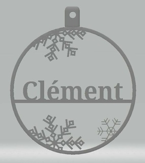 personalized christmas bauble cl ment Home #noel #boule #christmas 3d print model - Mito3D