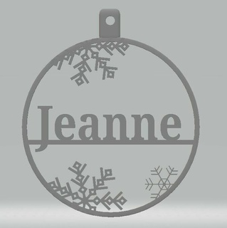kişiselleştirilmiş Noel önemsiz Jeanne ev Noel yakmak Noel 3d print model - Mito3D
