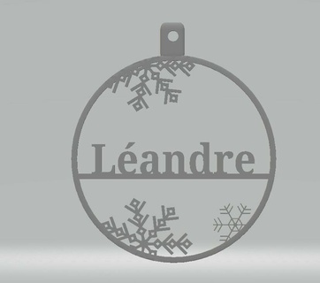 personalized christmas bauble l andre Home #noel #boule #christmas 3d print model - Mito3D
