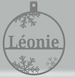 personalized christmas bauble l onie Home #noel #boule #christmas 3d print model - Mito3D