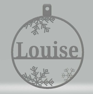 personalized christmas bauble louise Home #noel #boule #christmas 3d print model - Mito3D