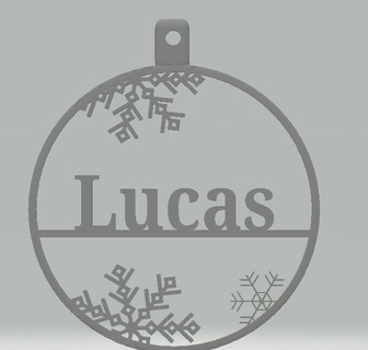 kişiselleştirilmiş Noel önemsiz Lucas ev Noel yakmak Noel 3d print model - Mito3D