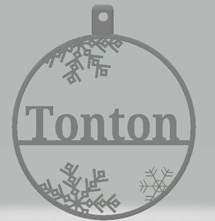 kişiselleştirilmiş Noel önemsiz Tonton ev Noel yakmak Noel 3d print model - Mito3D