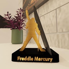 personalized freddie mercury stand 3d print model - Mito3D