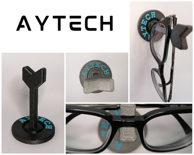 personalizado óculos ficar pé ideal escritório casa suporte presentes avós oculos escuros 3d print model - Mito3D