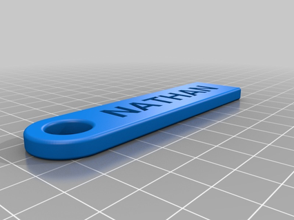 personalized key chain - nathan customized accessories props fashion 3d print model - Mito3D