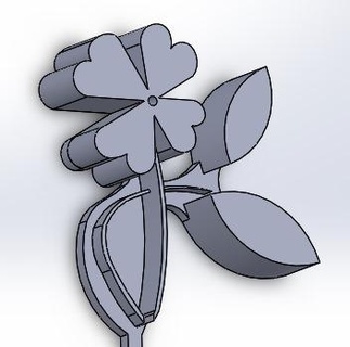 kişiselleştirilmiş logolar çiçek 3d print model - Mito3D