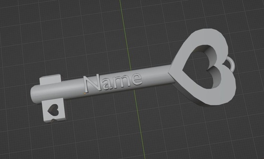 personalized name engraved key keychain 3d print model - Mito3D