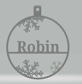 personalized robin bauble Home #noel #boule #christmas 3d print model - Mito3D