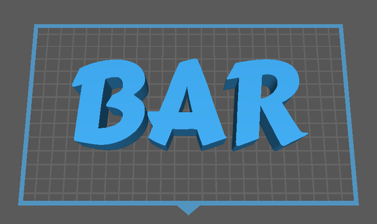 personalizado palabra bar bar bocadillo personalizado palabra 3d print model - Mito3D