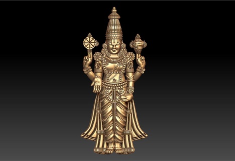 perumal Balaji pendente thirupathi Vaikuntha garuda thirumangai azhwa seriamente ranganatha sudarshana chacra Vishnu sahasranama balaji venkatacalopatia lakshmipati Venkateswara 3d print model - Mito3D