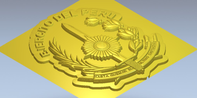 peruano exército casaco braços escudo Peru polícia designs arte 3d escudos impressora 3d print model - Mito3D