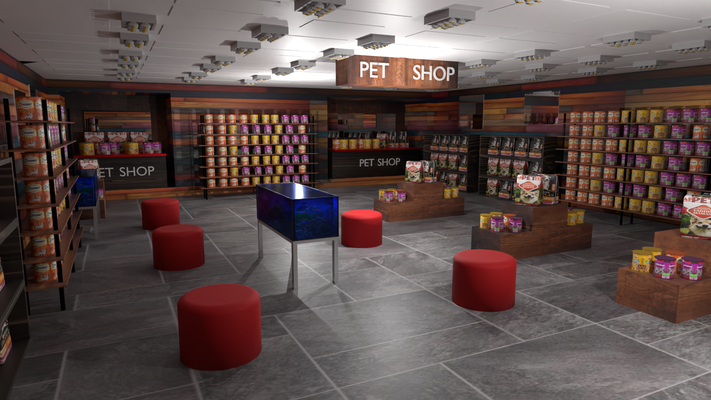 pet animal fodder - feed shop store food plant fishbowl bowl garden dog cat fish interior 3d print model - Mito3D