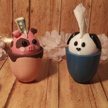 pet carrier cat dog piglet art animal mascot pig glass piggy bank jewelry box cup moneybox 3d print model - Mito3D