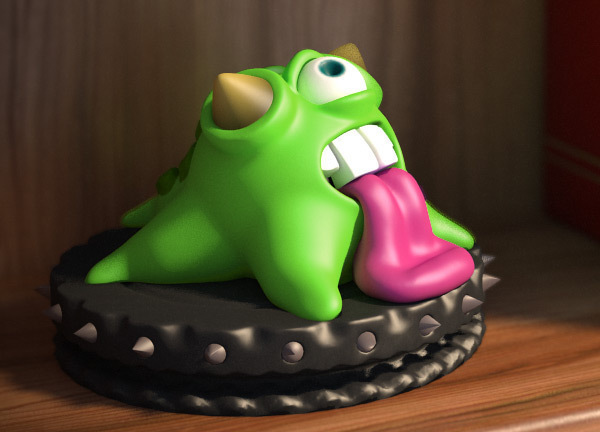 mascota monstruo blobby 3d artista revista animal gota personaje 3dartistmag concurso ganador zbrush esculturas 3D print model - Mito3D