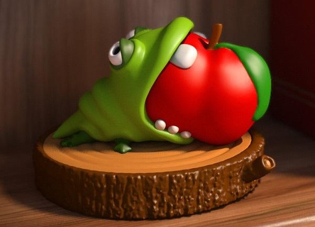 Evcil Hayvan canavar açgözlü 3d sanatçı mag hayvan elma karakter oyuncak zbrush 3dartistmag heykeller 3d print model - Mito3D