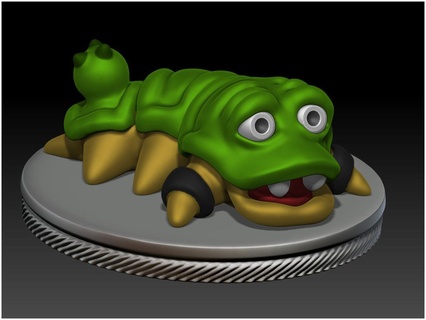 mascota monstruo bocadillos 3dartistmag animal personaje juguete zbrush 3d artista revista esculturas 3d print model - Mito3D