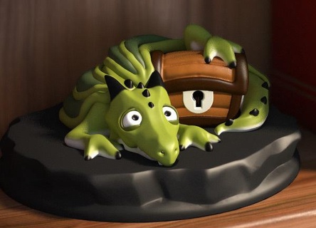 pet monster valentine - treasure edition 3dartistmag 3d artist mag character chest dragon featured gift present toy zbrush sculptures 3d print model - Mito3D