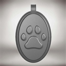 pet pendant paw jewelry necklace mascot dog cat 3d print model - Mito3D