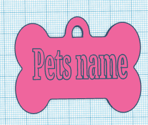 pet tag dog name 3d print model - Mito3D