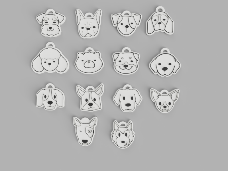 pet tags- 14 designs pets tags placas dogs personalizadas 3D print model - Mito3D