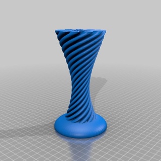petal vase cinema 4d holder twisted sculptures 3d print model - Mito3D