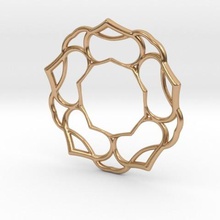 5 petals pendant jewelry pendulous 3d print model - Mito3D