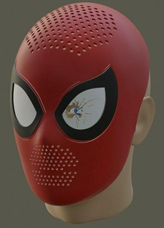 Peter parker spider man ragno versetto attraverso faceshell 3d print model - Mito3D