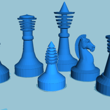 peter ganine classic chess game piece set boardgame pieces 3d print model - Mito3D